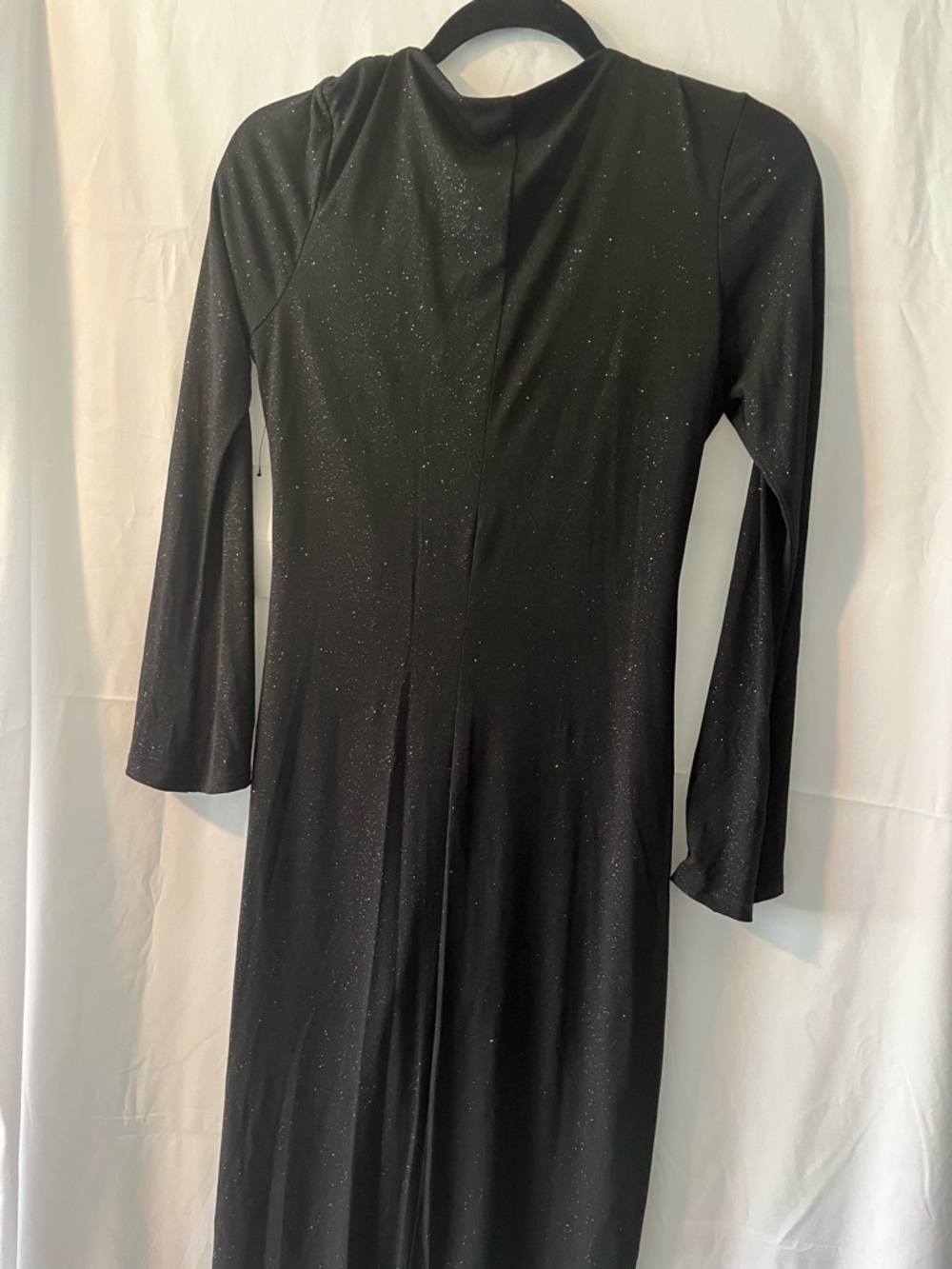 Veronica M Black Sparkle Ruched Maxi Dress - Picture 4 of 4